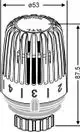 Thermostatregler von IMI Hydronic Engineering, mit abgerundetem Design und Einstellskala, für die Regulierung der Rücklauftemperatur in Heizsystemen konzipiert.